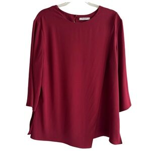 M.M. LaFleur The Bourgeois Blouse Size XL Red Wine